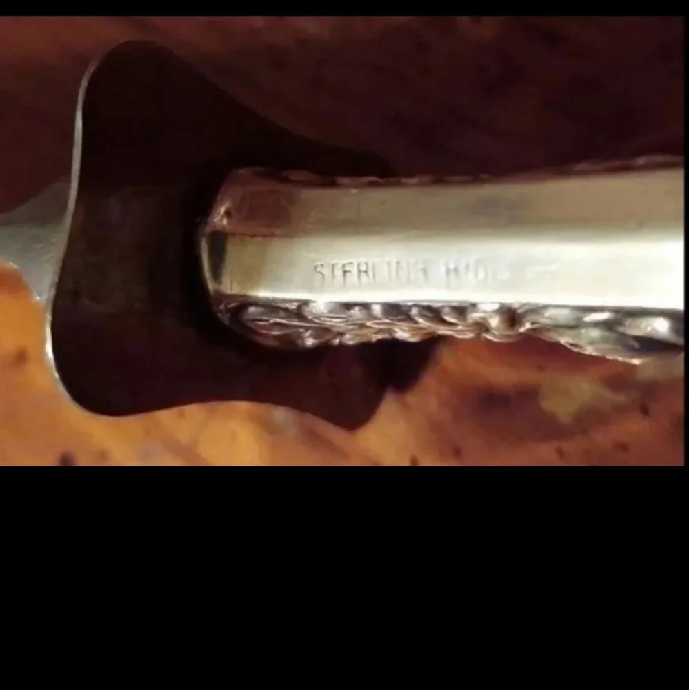 Westall Richardson Sterling Silver Stamped Serving Fork & Knife MID-CENTURY EUC!